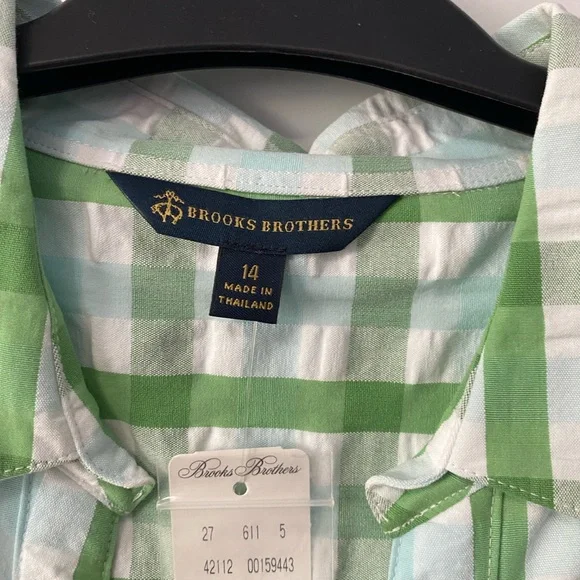 NWT Brooks Brothers plaid dress 14 - Picture 4 of 7